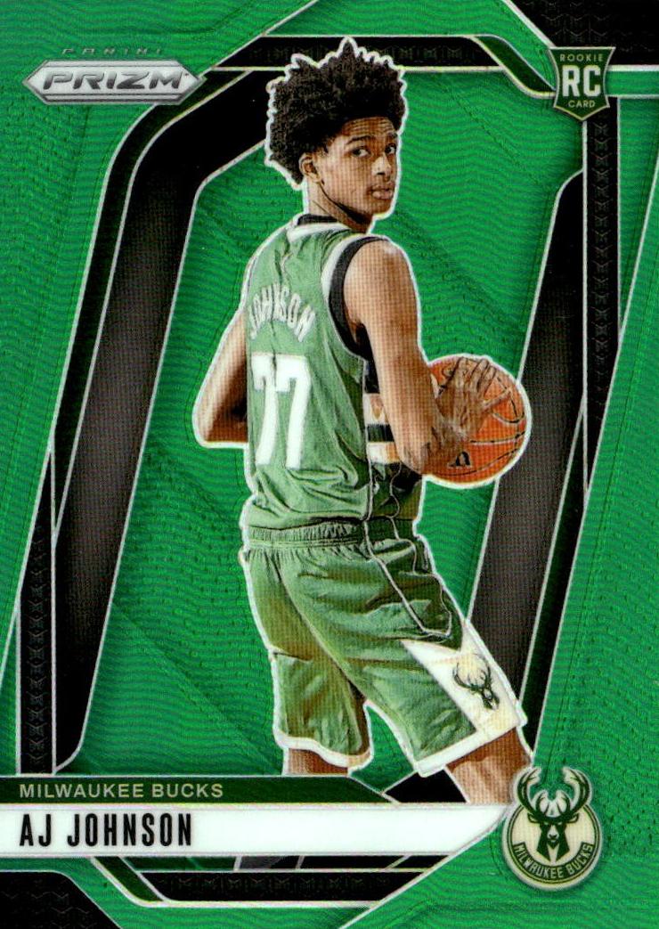 2024 Panini Prizm Basketball Green AJ Johnson #251 PSA 9