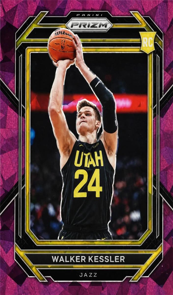 2022 Panini Prizm Basketball Purple Ice Walker Kessler #234 PSA 9
