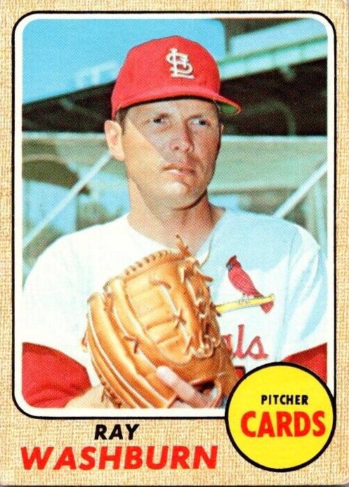 1968 Topps Baseball Ray Washburn #388