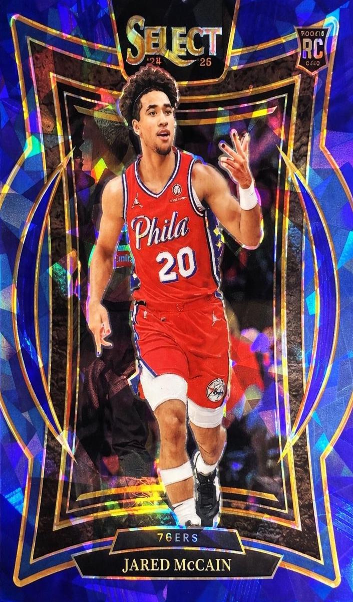 2024 Panini Select Basketball Blue Cracked Ice Jared McCain #82 PSA 10