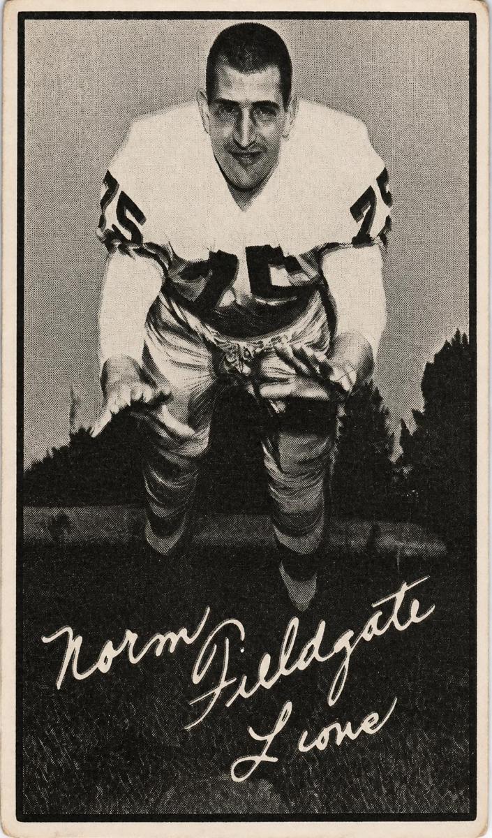 1961 Topps CFL Football Norm Fieldgate #3 PSA 8