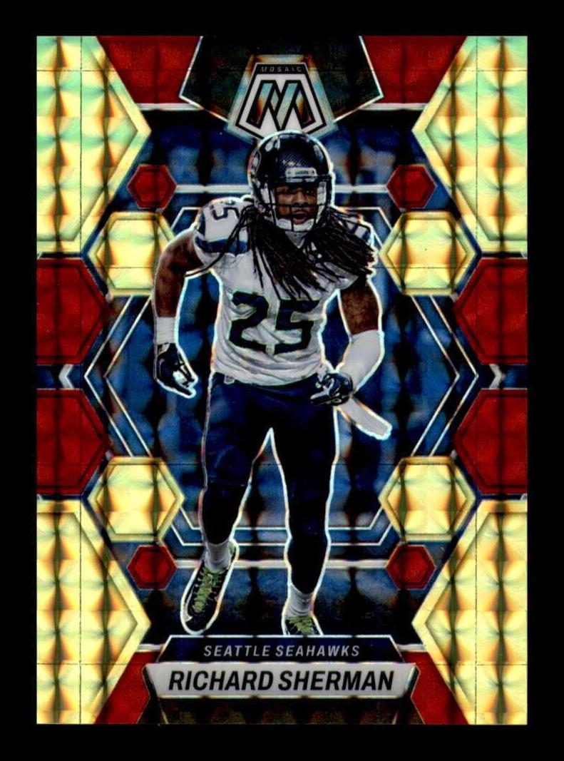 2023 Panini Mosaic Football Choice Fusion Red and Yellow Richard Sherman #225
