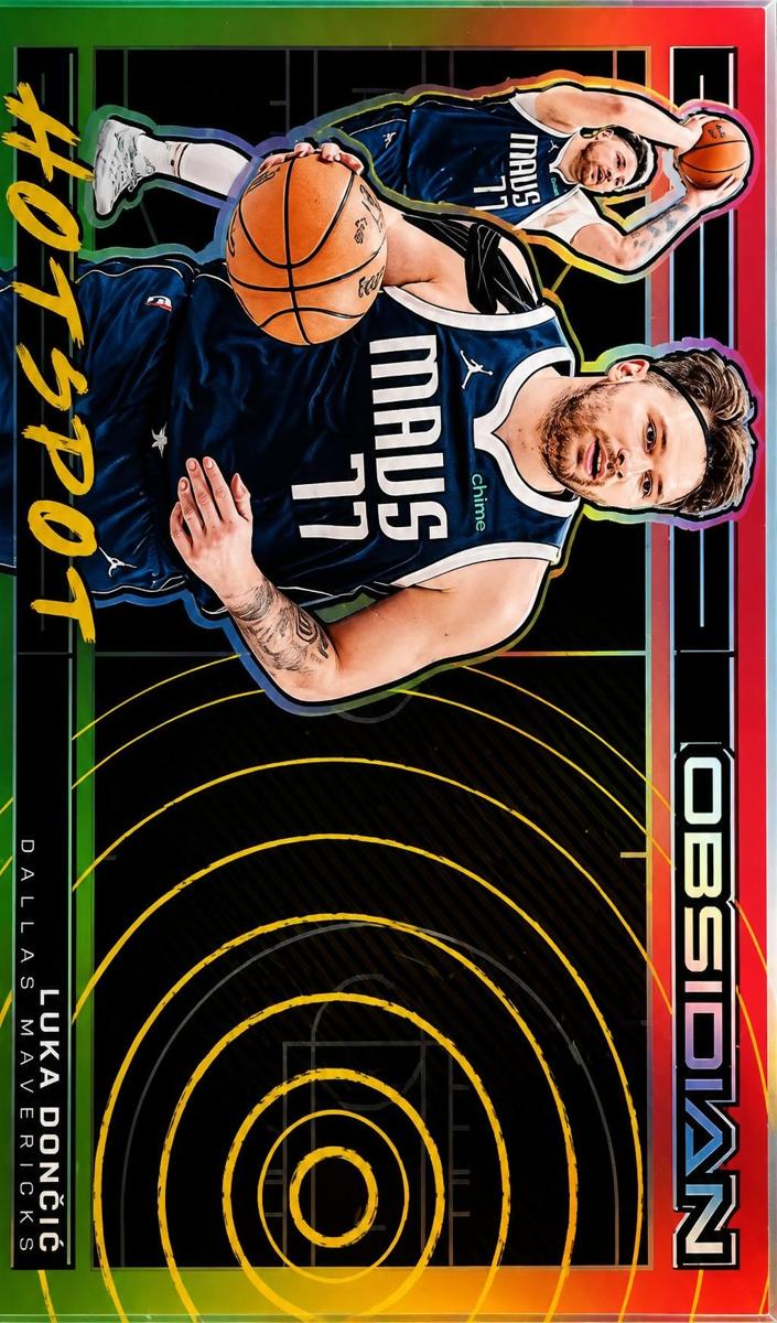 2023 Panini Obsidian Basketball Electric Etch Reggae Flood Luka Doncic #17 PSA 9