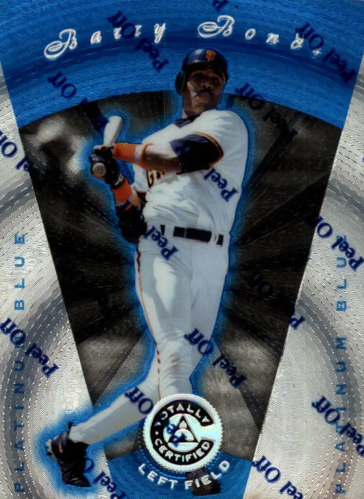 1997 Pinnacle Totally Certified Baseball Platinum Blue Barry Bonds #1 PSA 8