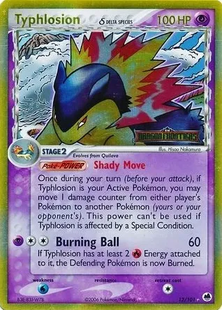 2006 Pokemon EX Dragon Frontiers Reverse Holo Typhlosion #12 CGC 9.5