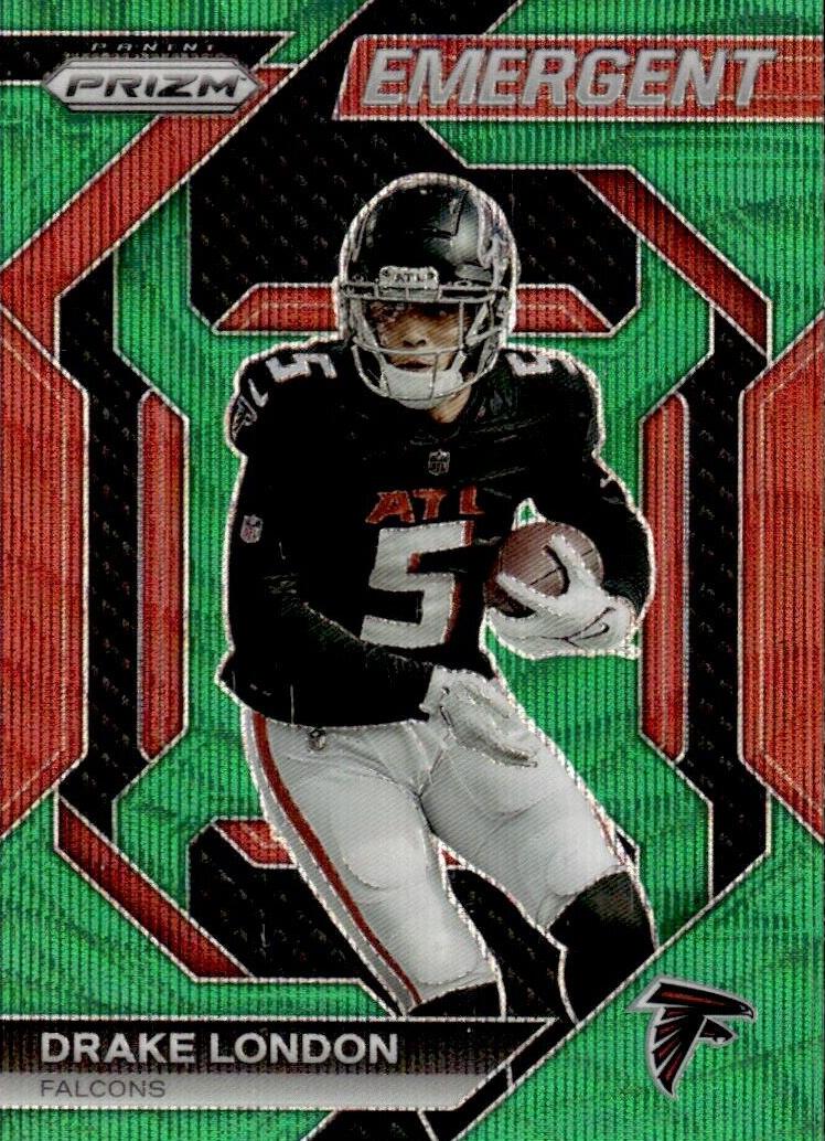 2023 Panini Prizm Football Green Wave Drake London #H-9 PSA 8