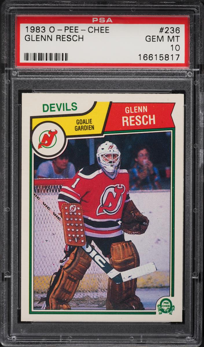 1983 O-Pee-Chee Hockey Glenn Resch #236 PSA 9