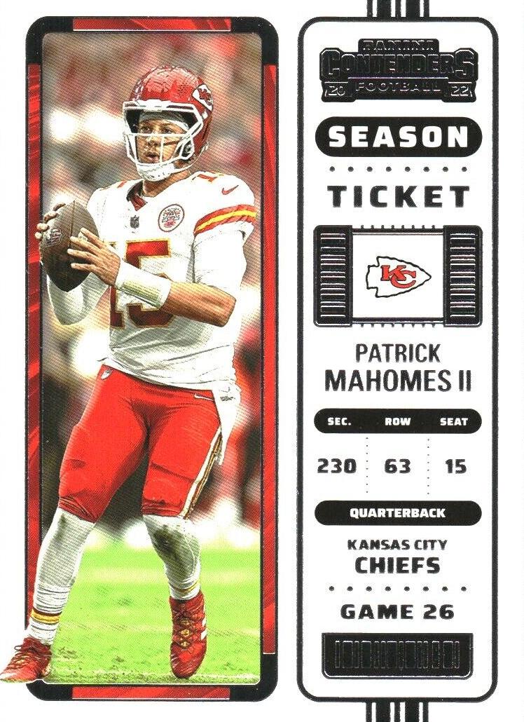 2022 Panini Contenders Football Patrick Mahomes II #58