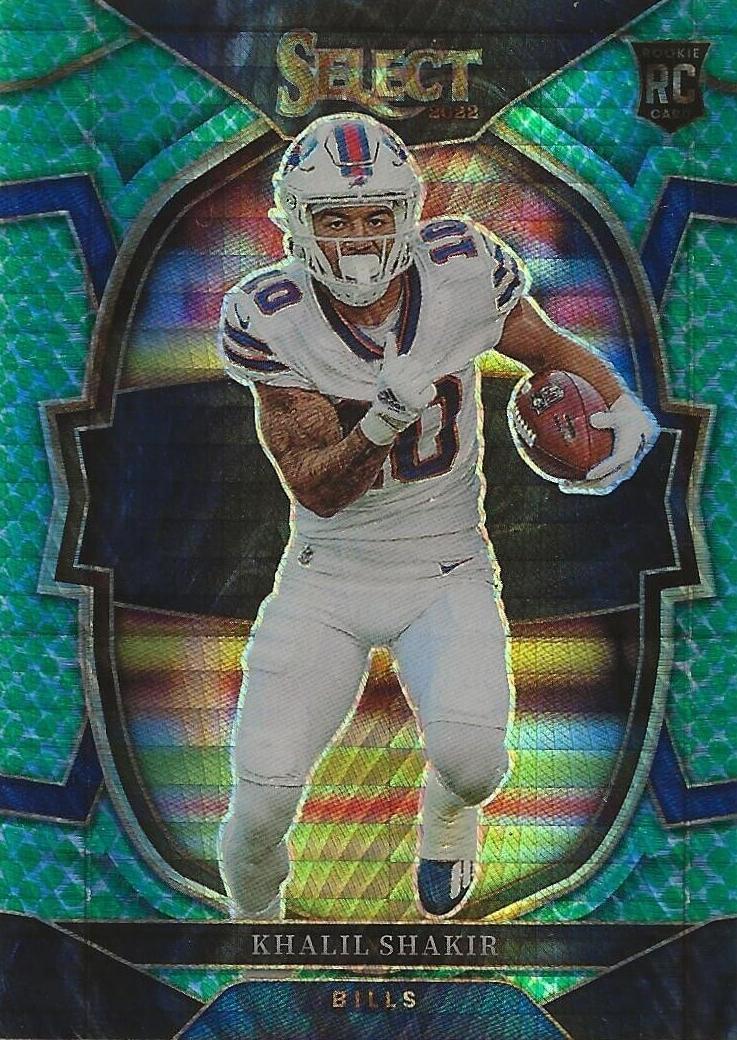 2022 Panini Select Football Dragon Scale Prizm Khalil Shakir #99 PSA 9