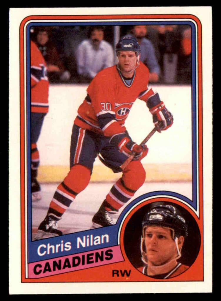 1984 O-Pee-Chee Hockey Chris Nilan #268 PSA 9