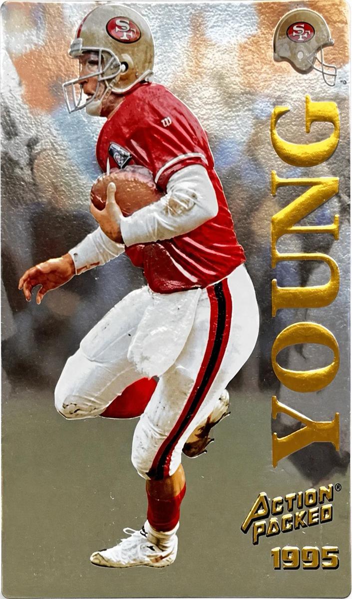 1995 Action Packed Football Quick Silver Steve Young #13