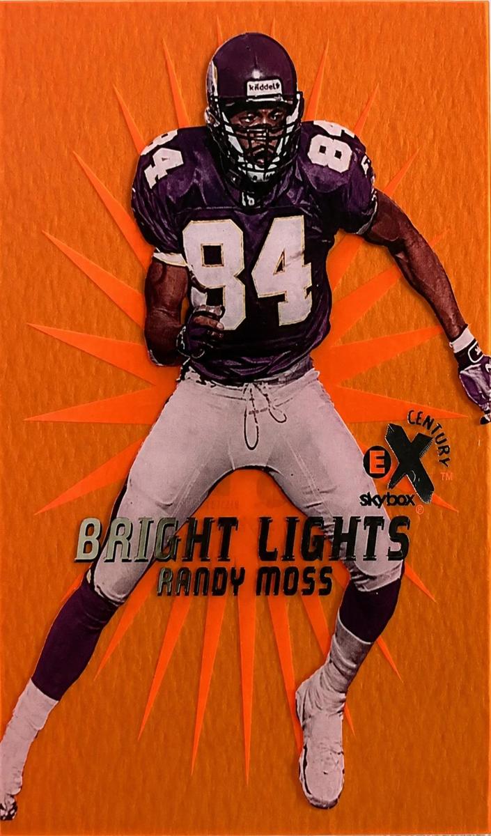1999 Skybox E-X Century Football Orange Randy Moss #1 BL
