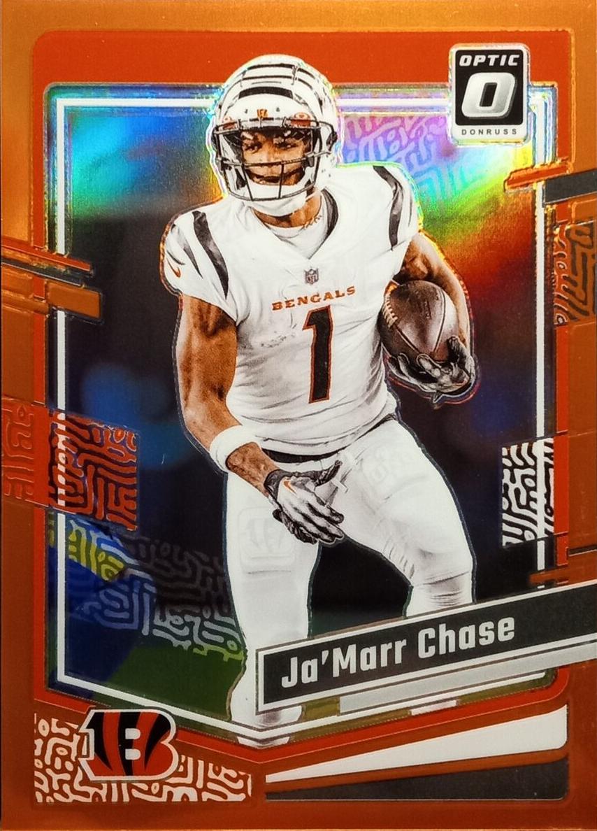 2023 Donruss Optic Football Orange Ja'Marr Chase #41 PSA 9