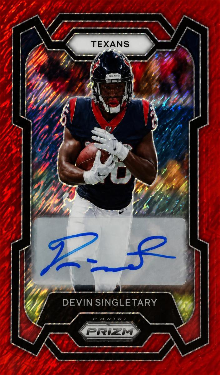 2023 Panini Prizm Football Red Shimmer Devin Singletary #119