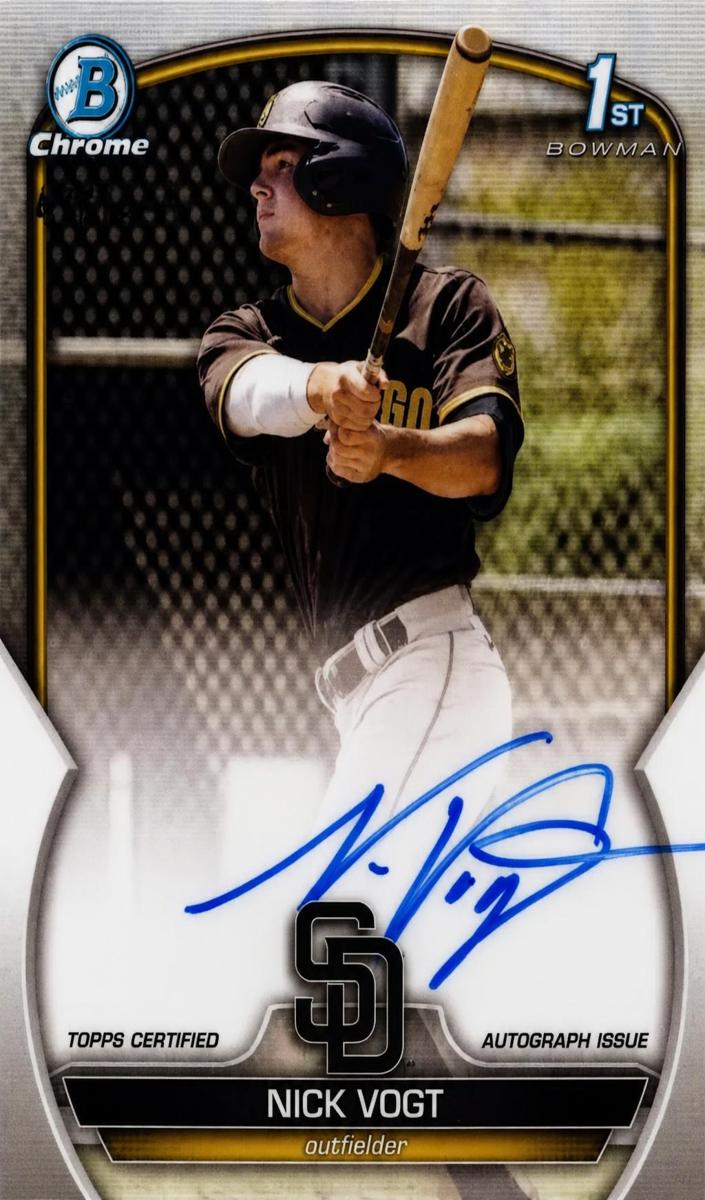 2023 Bowman Chrome Baseball Refractor Nick Vogt #CPA-NV PSA 9