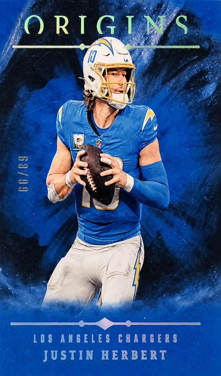 2024 Panini Origins Football Blue Justin Herbert #75