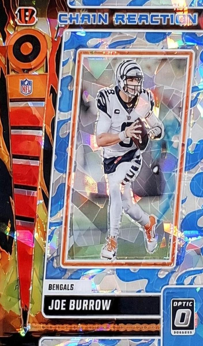 2023 Donruss Optic Football Ice Joe Burrow #CR-JB PSA 9