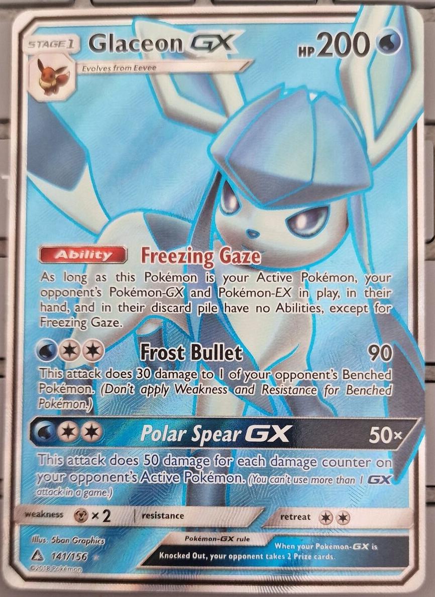 2018 Pokemon Sun & Moon Ultra Prism Glaceon #141 PSA 9