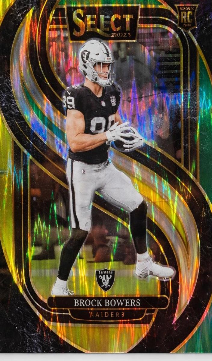 2024 Panini Select Football Green and Yellow Shock Brock Bowers #118 PSA 9