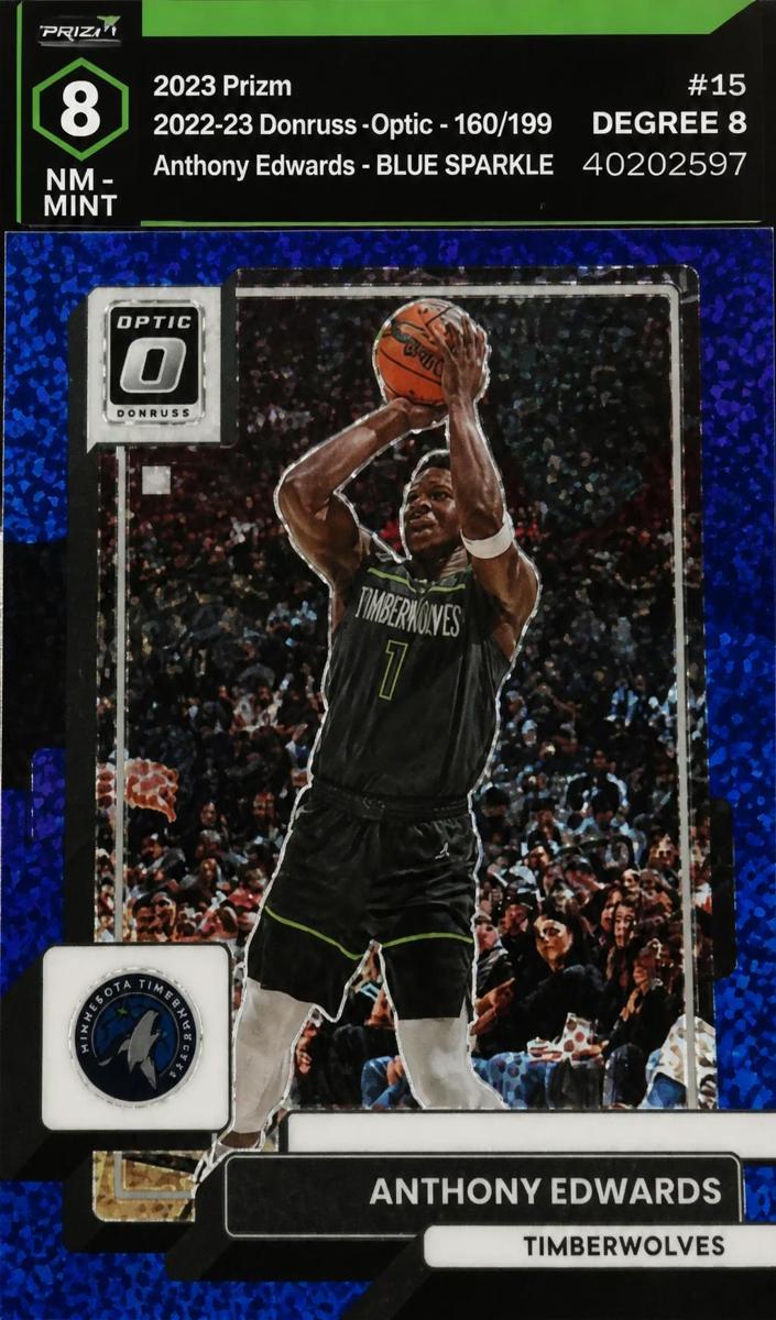 2022 Donruss Optic Basketball Blue Sparkle Anthony Edwards #45
