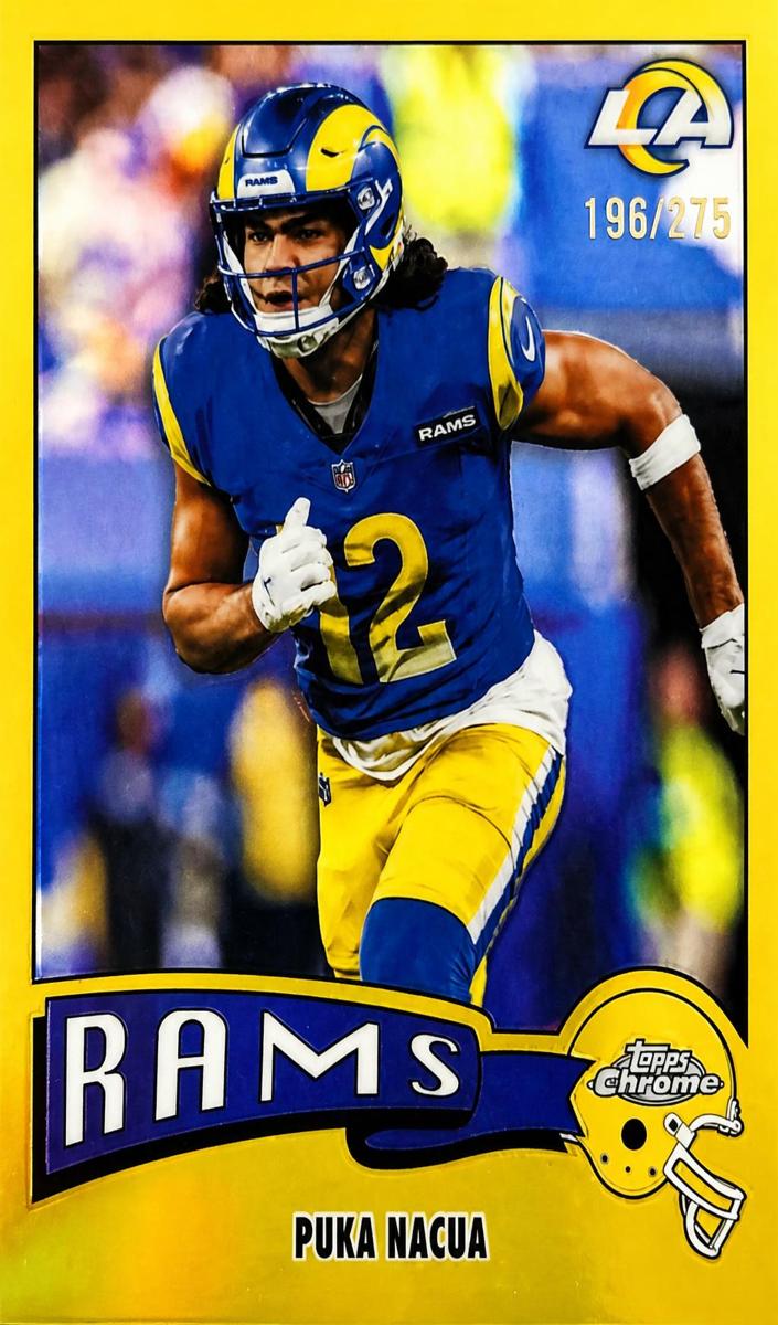 2025 Topps Chrome Football Yellow Refractor Puka Nacua #1975-19