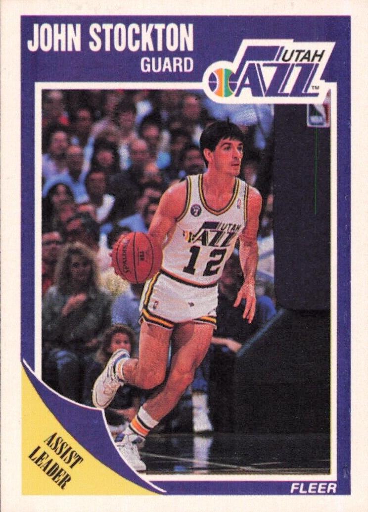 1989 Fleer Basketball John Stockton #156 PSA 9