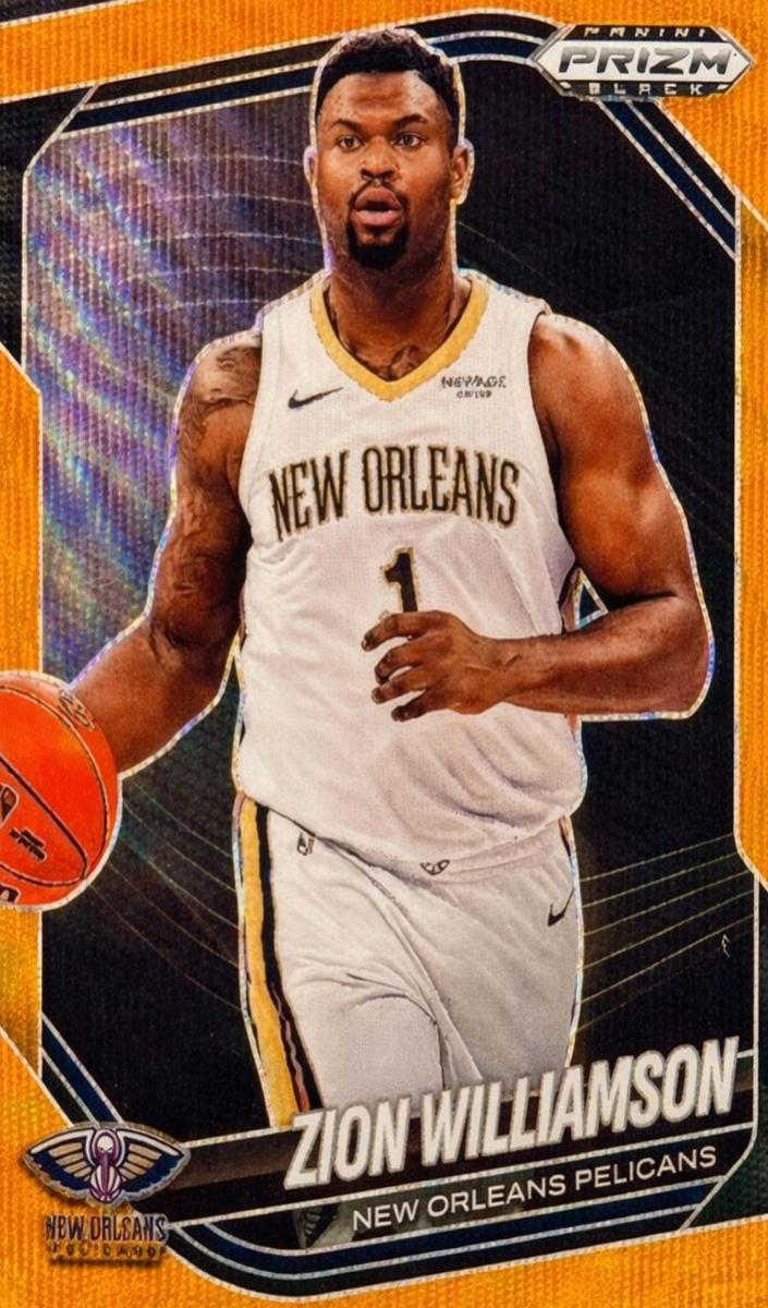 2024 Panini Prizm Black Basketball Orange Wave Zion Williamson #136