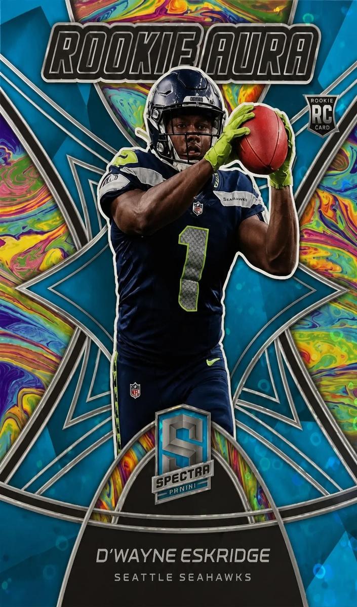 2021 Panini Spectra Football Neon Blue D'Wayne Eskridge #RO-21 PSA 9