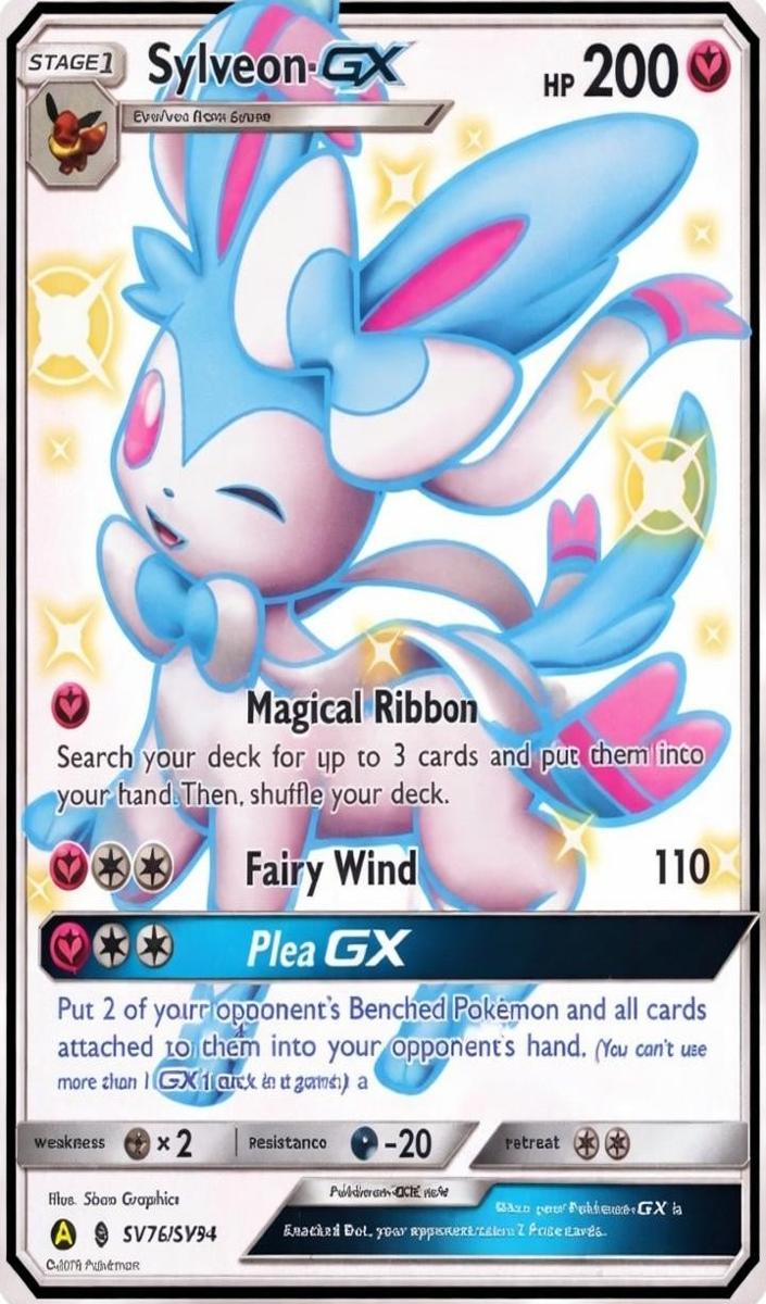 2019 Pokemon Sun & Moon Hidden Fates Sylveon GX #SV76