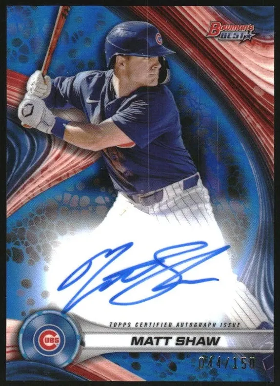 2024 Bowman's Best Baseball Blue Matt Shaw #B24-MS PSA 9