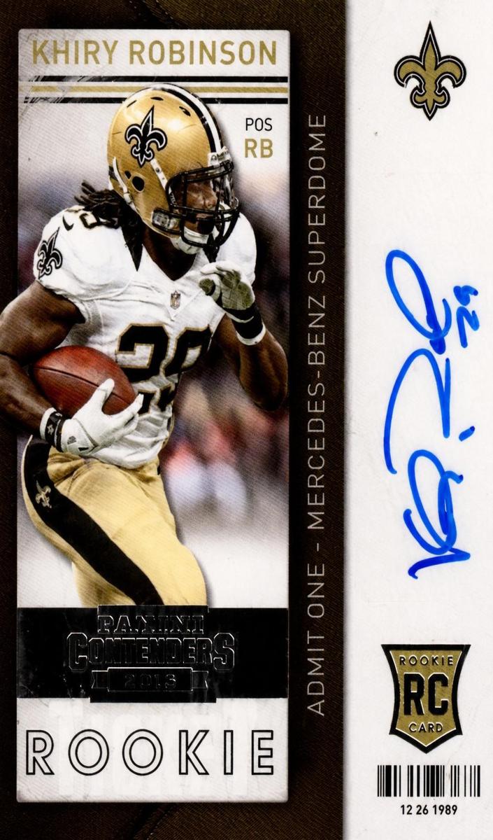 2013 Panini Contenders Football Khiry Robinson #154