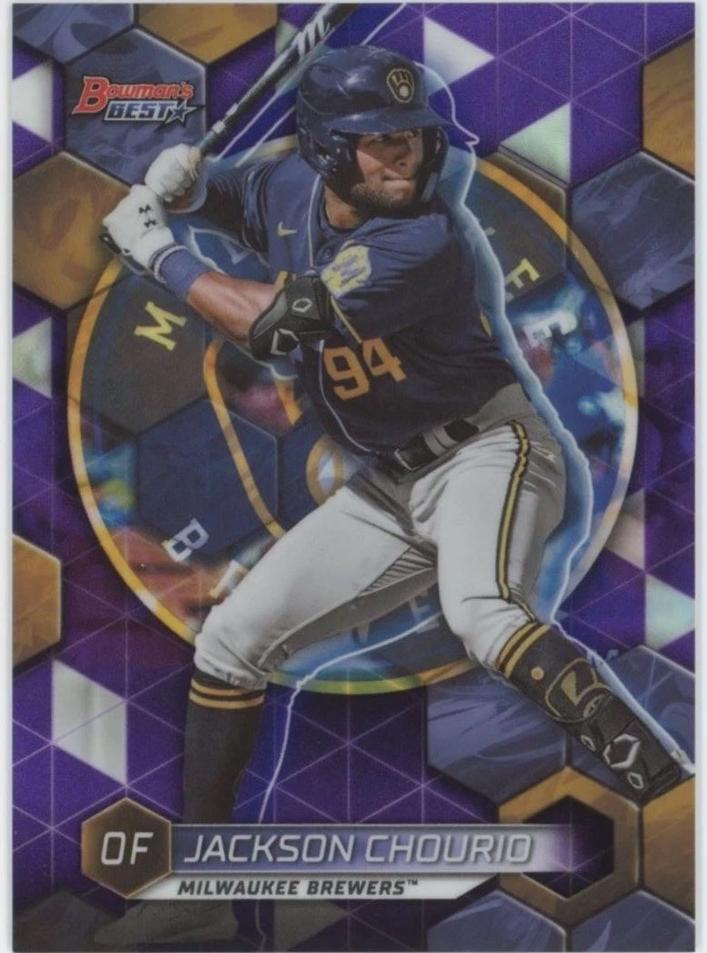 2023 Bowman's Best Baseball Purple Jackson Chourio #TP-10 PSA 8