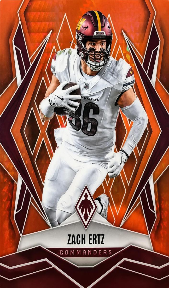 2025 Panini Phoenix Football Orange Winter Zach Ertz #32