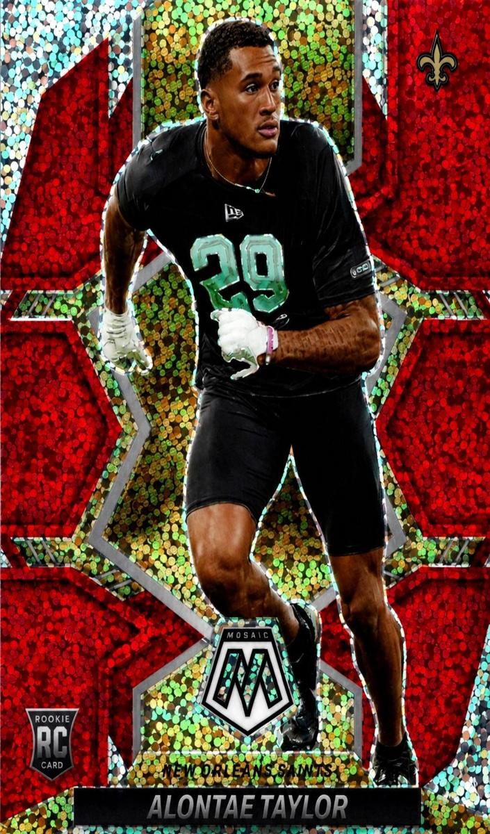 2022 Panini Mosaic Football Gold Sparkle Alontae Taylor #391