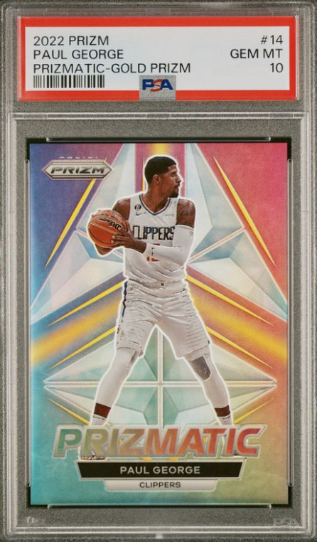 2022 Panini Prizm Basketball Gold Paul George #14 PSA 9