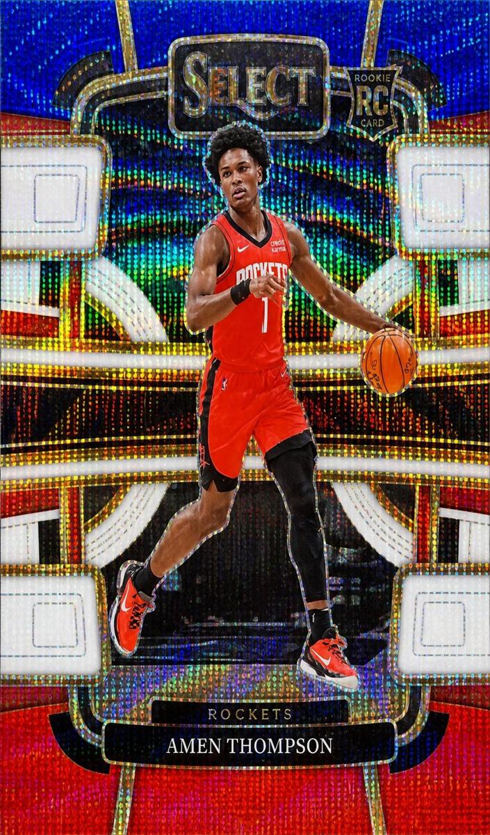 2023 Panini Select Basketball Blue Wave Amen Thompson #96 PSA 10