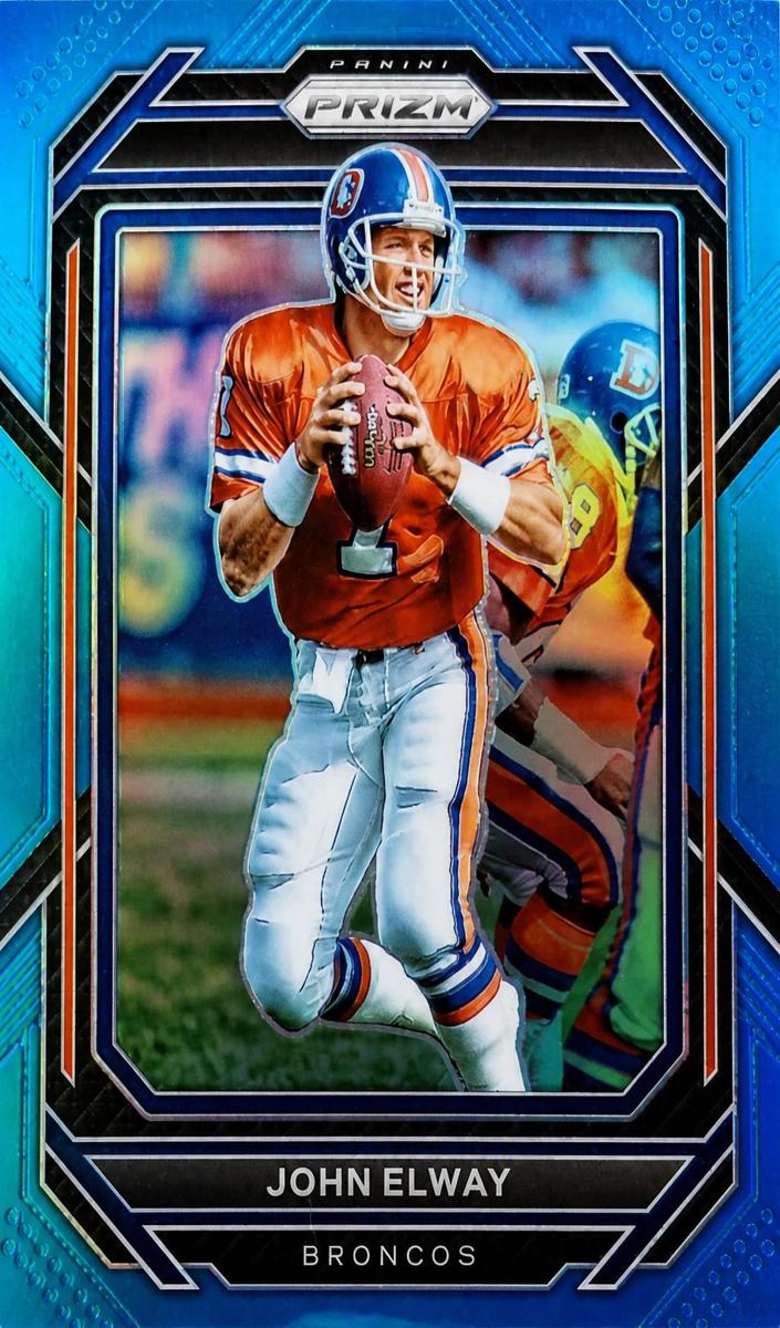 2022 Panini Prizm Football Light Blue John Elway #93 PSA 9