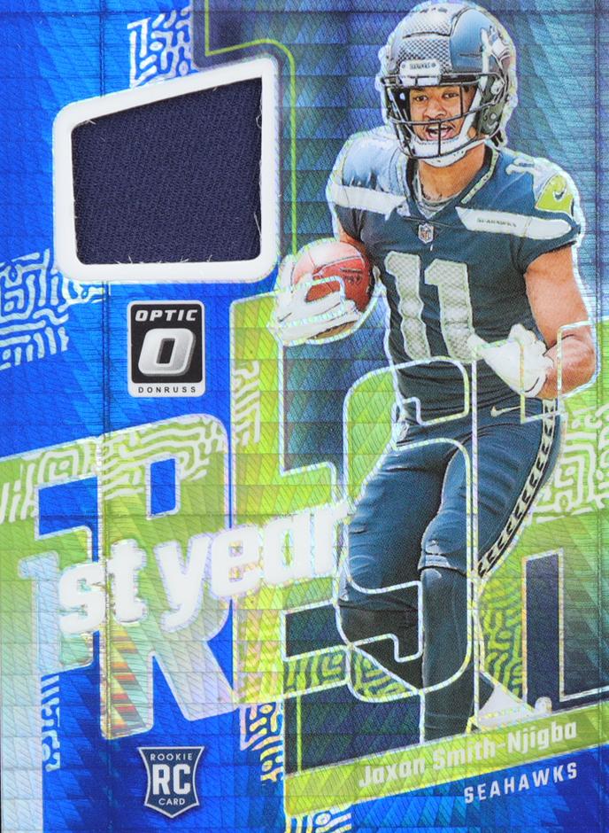 2023 Donruss Optic Football Blue Hyper Jaxon Smith-Njigba #FYF-JSN PSA 9