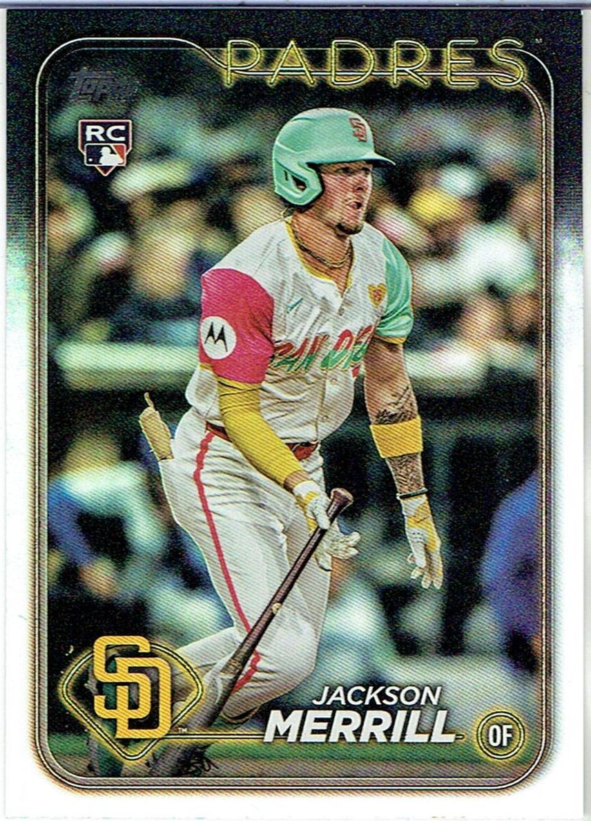 2024 Topps Update Baseball Rainbow Foil Jackson Merrill #US210 PSA 9