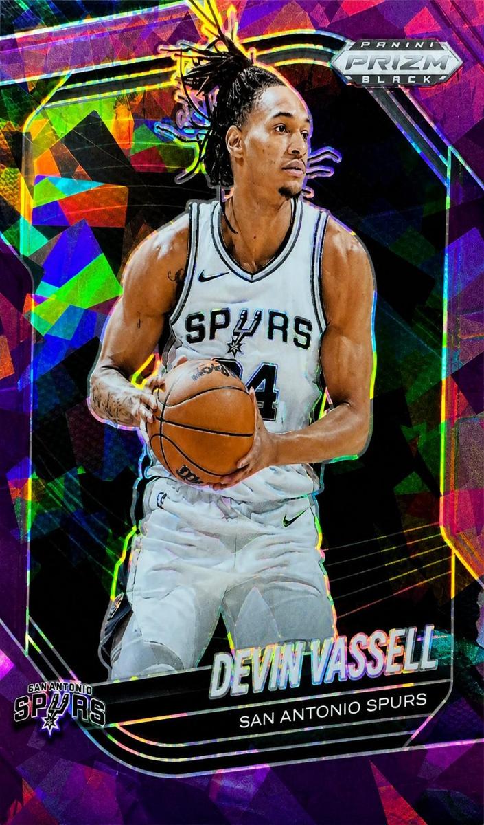 2024 Panini Prizm Black Basketball Purple Ice Devin Vassell #225