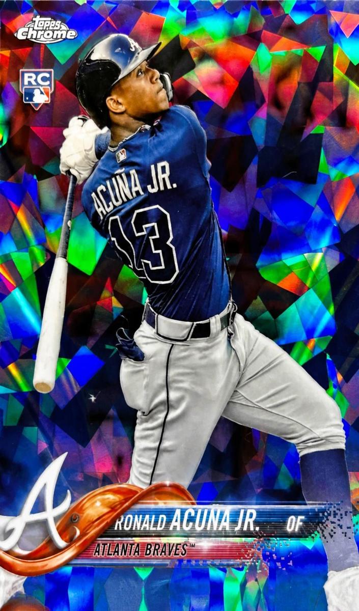2018 Topps Chrome Sapphire Baseball Ronald Acuna Jr. #698 PSA 9
