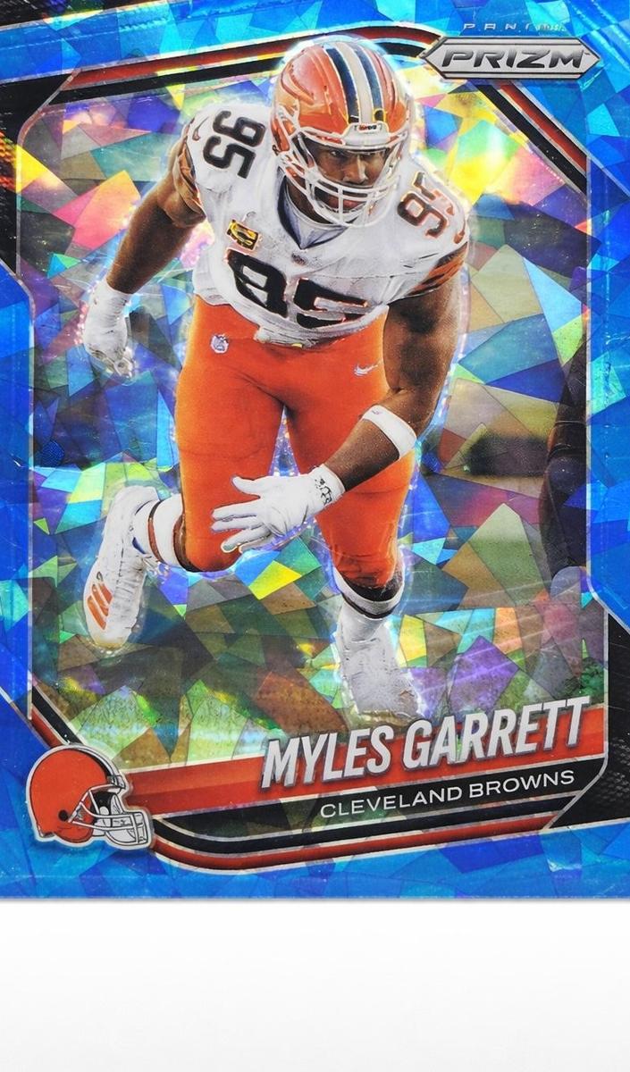 2025 Panini Prizm Football Blue Ice Myles Garrett #73 PSA 10