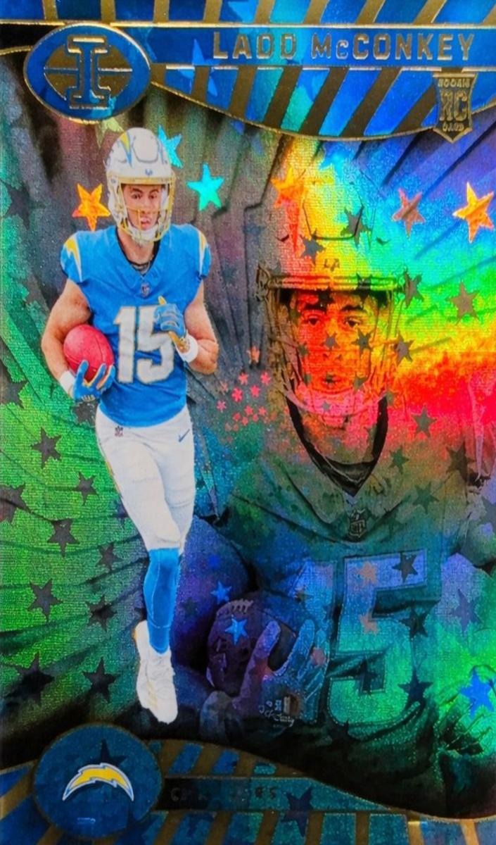 2024 Panini Illusions Football Galactic Trophy Collection Ladd McConkey #51