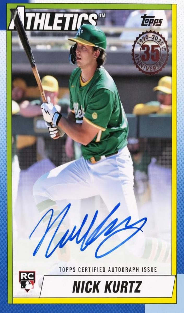2025 Topps Update Baseball Nick Kurtz #90AU-NK