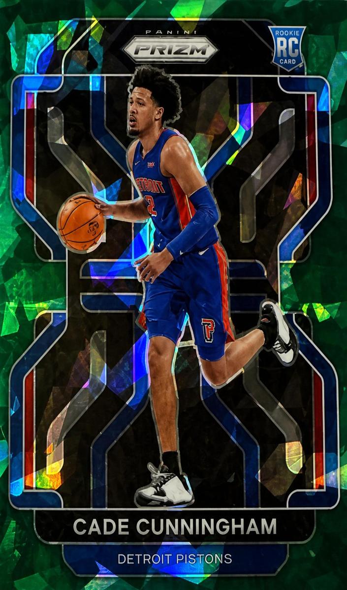2021 Panini Prizm Basketball Green Ice Cade Cunningham #282 PSA 10