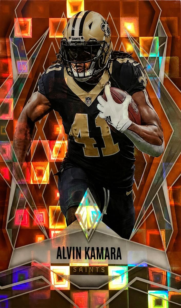 2025 Panini Phoenix Football Orange Pandora Alvin Kamara #22
