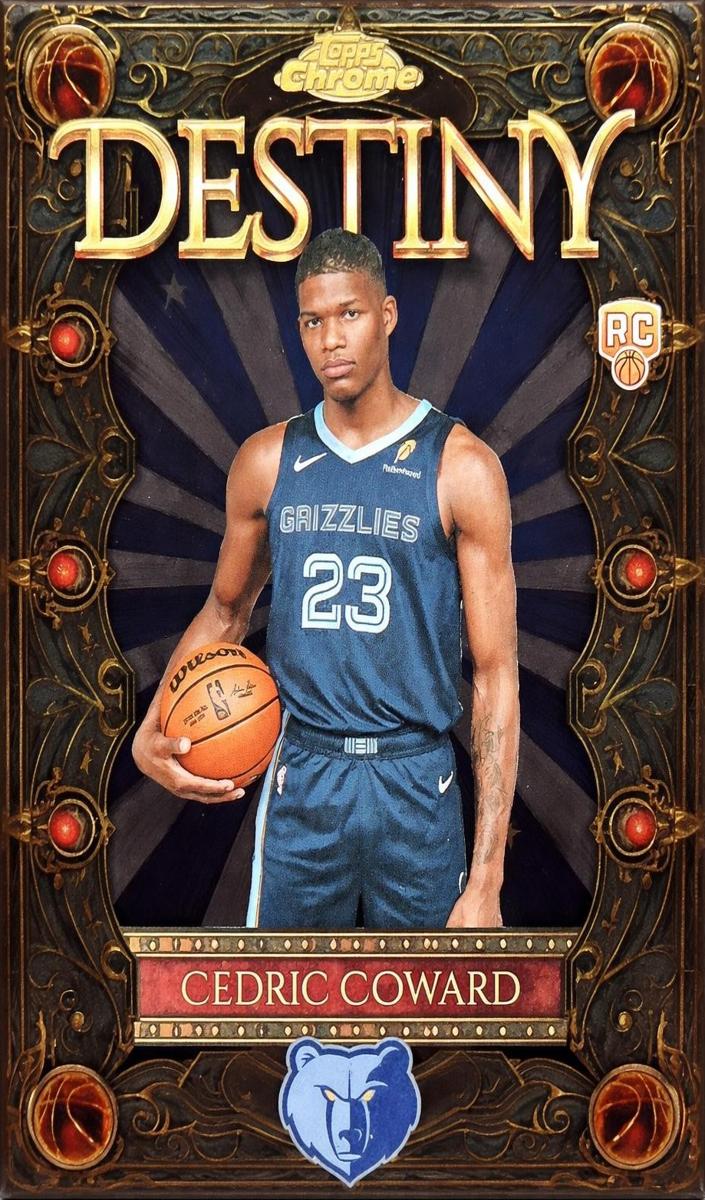 2025 Topps Chrome Basketball Cedric Coward #D-10 PSA 10