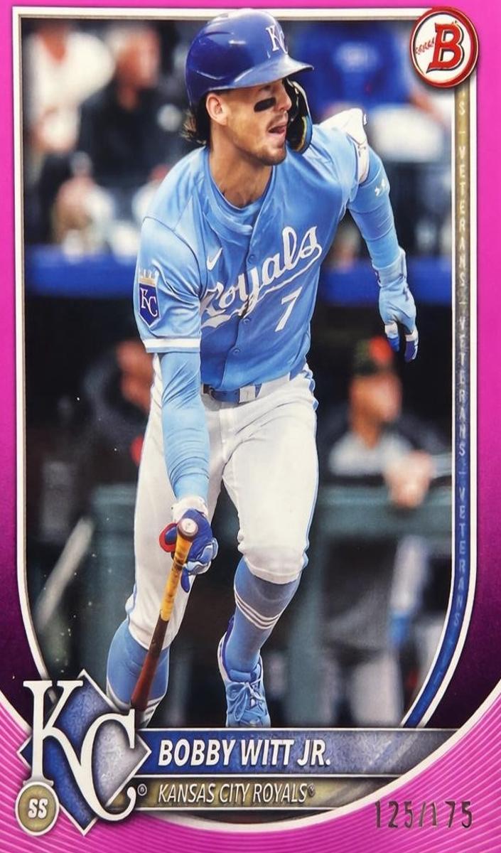 2025 Bowman Baseball Pink Border Bobby Witt Jr. #7 PSA 10