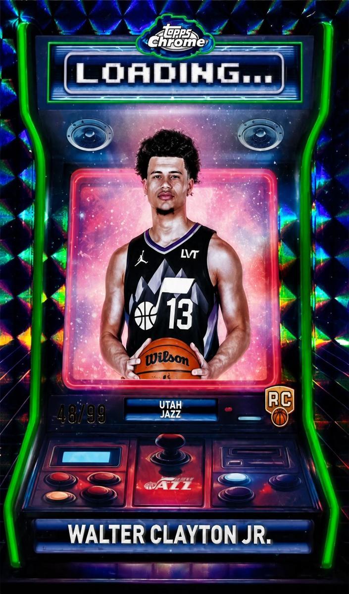 2025 Topps Chrome Basketball Geometric Green Refractor Walter Clayton Jr. #LD-15