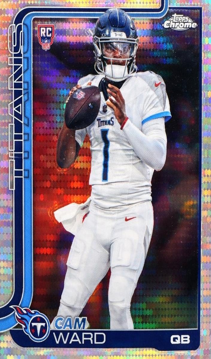 2025 Topps Chrome Football Pulsar Refractor Cam Ward #314 RAW Ungraded